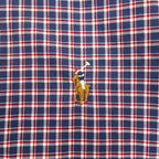 Ralph Lauren Button-Down Shirt, XL, Navy Check, Slim Fit, Small Pony Embroidery