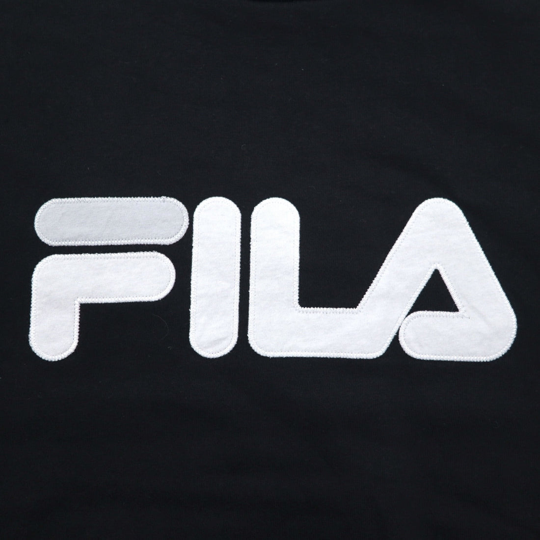 FILA Crew Neck Sweatshirt XL Black Cotton Classic Logo Print