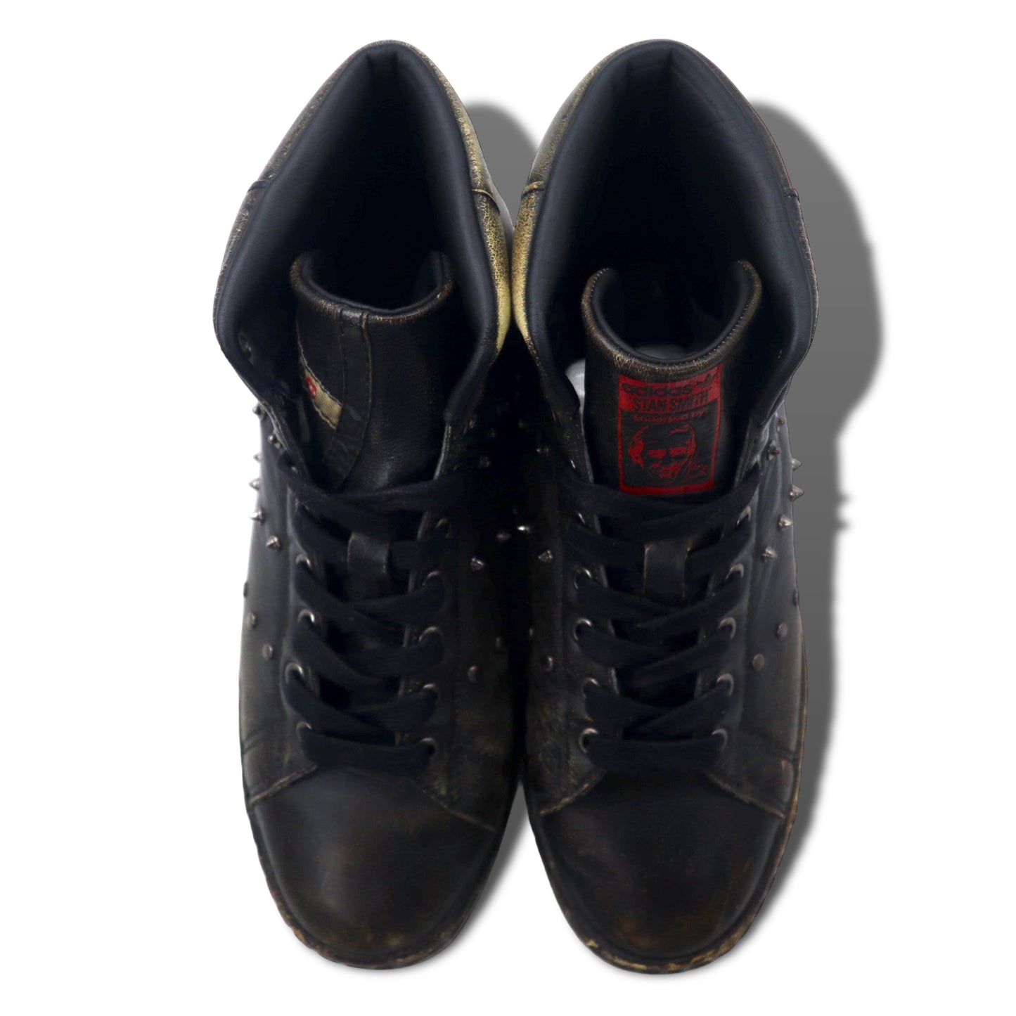 Adidas Originals × DIESEL Stans Miss Sneakers US10 Black Leather Stud  Damage Damage Processing Stan Smith 80s Mid Diesel G46028 – 日本然リトテ