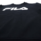 FILA Crew Neck Sweatshirt XL Black Cotton Classic Logo Print