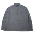 日本然リトテ-古着オンライン-Polo by Ralph Lauren ハーフジップ スウェット L グレー コットン スモールポニー刺繍-Polo by Ralph Lauren Half Zip Sweatshirt L Gray Cotton Small Pony Embroidery