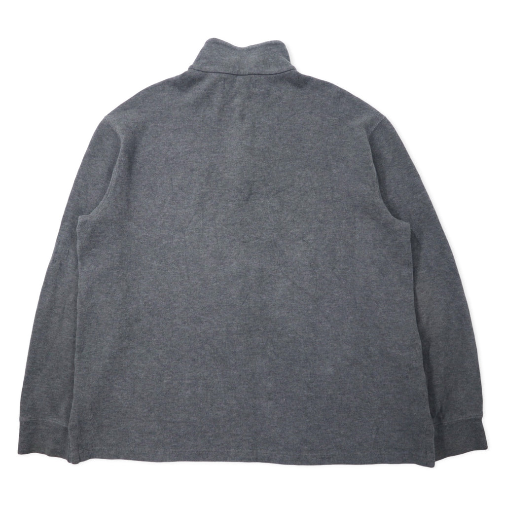 Polo by Ralph Lauren Half-Zip Sweatshirt L Grey Cotton Small Pony Embroidery