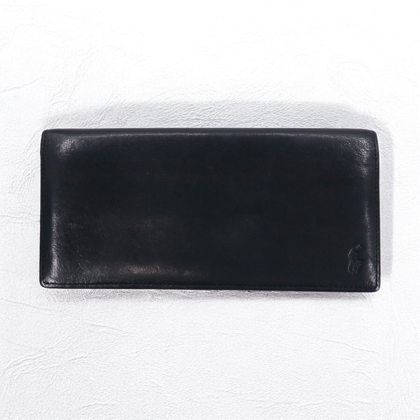 Polo by Ralph Lauren Long Wallet Black Leather Small Pony