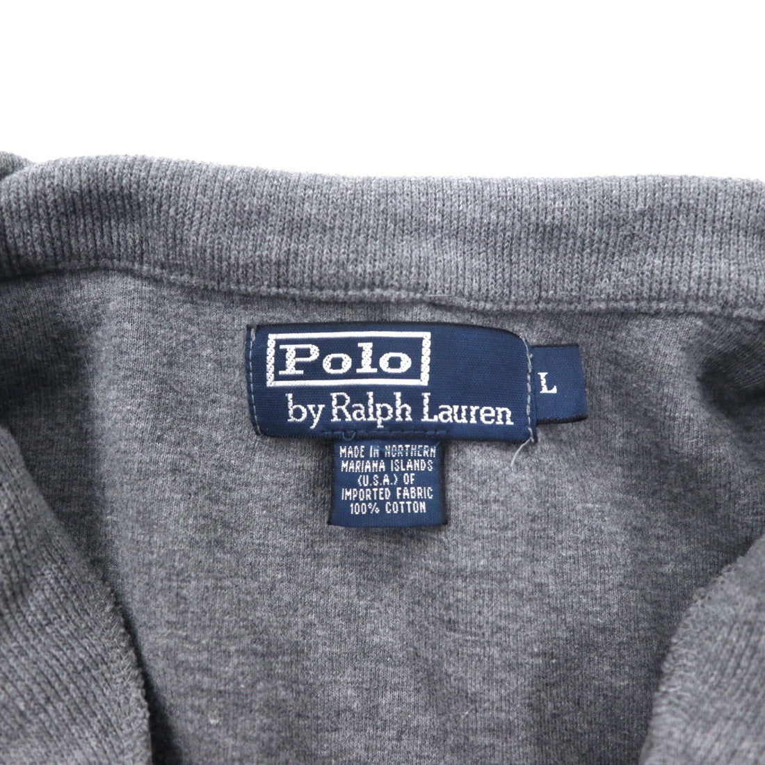 Polo by Ralph Lauren Half-Zip Sweatshirt L Grey Cotton Small Pony Embroidery