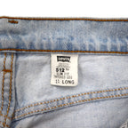 Levi's USA Made 90s 512 Slim Fit Tapered Denim Pants L Blue Ice Wash Cotton Zipper Fly 10512-0233