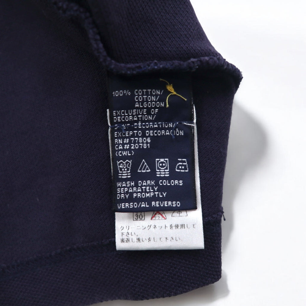 TOMMY HILFIGER Rugby Shirt L Yellow Navy Striped Cotton