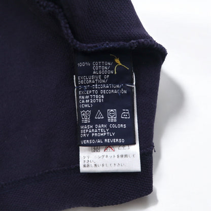 TOMMY HILFIGER ラガーシャツ L イエロー ネイビー ストライプ コットン