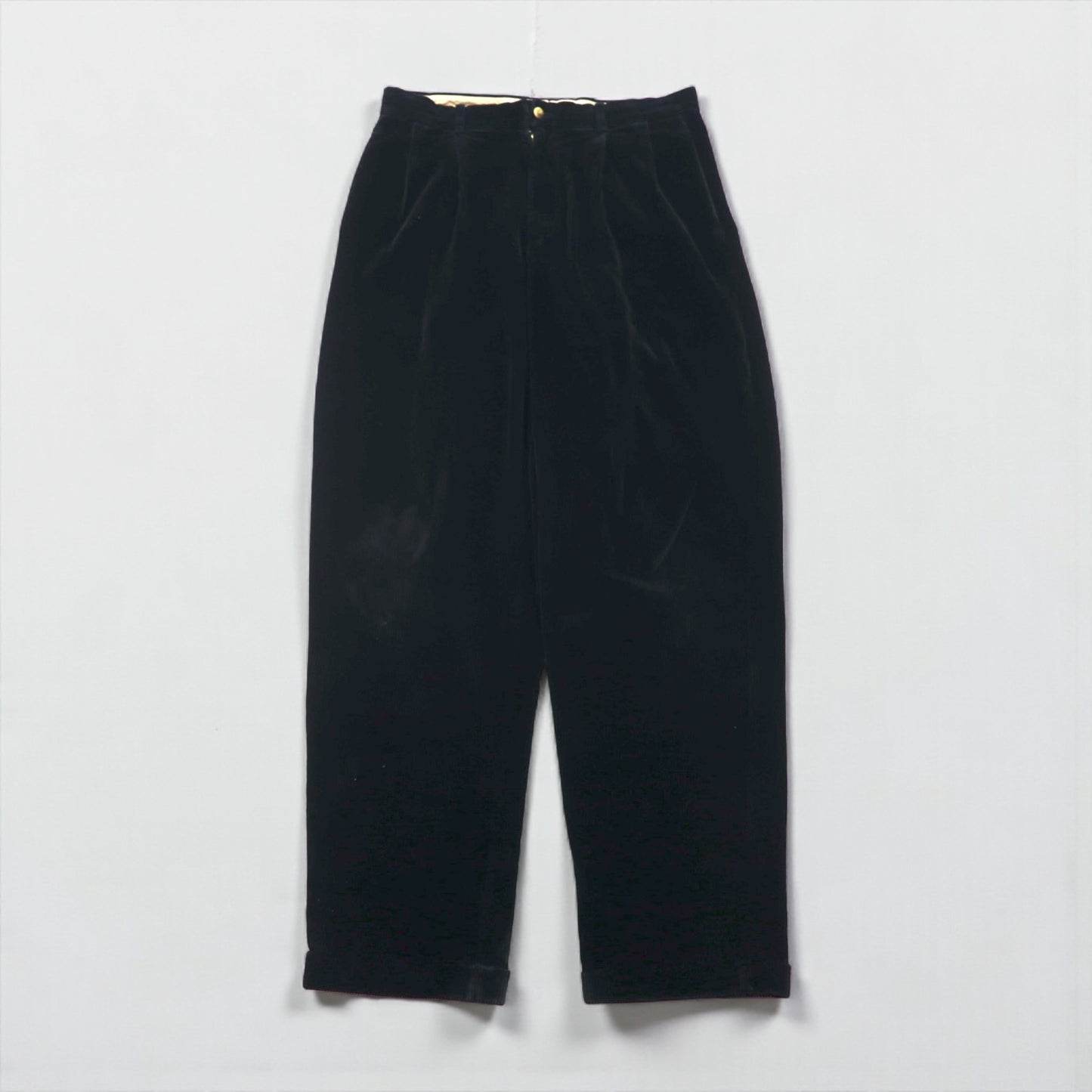 NAUTICA 90年代 2タック ワイド コーデュロイ チノパンツ L ブラック コットン 太畝