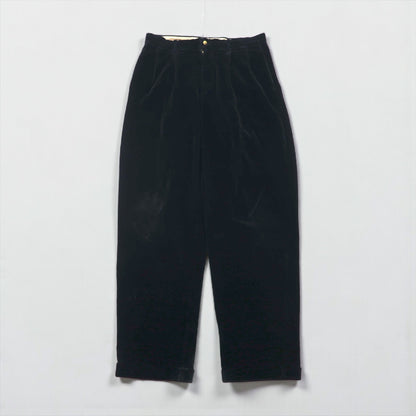 NAUTICA 90年代 2タック ワイド コーデュロイ チノパンツ L ブラック コットン 太畝