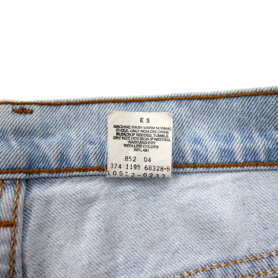 Levi's USA Made 90s 512 Slim Fit Tapered Denim Pants L Blue Ice Wash Cotton Zipper Fly 10512-0233