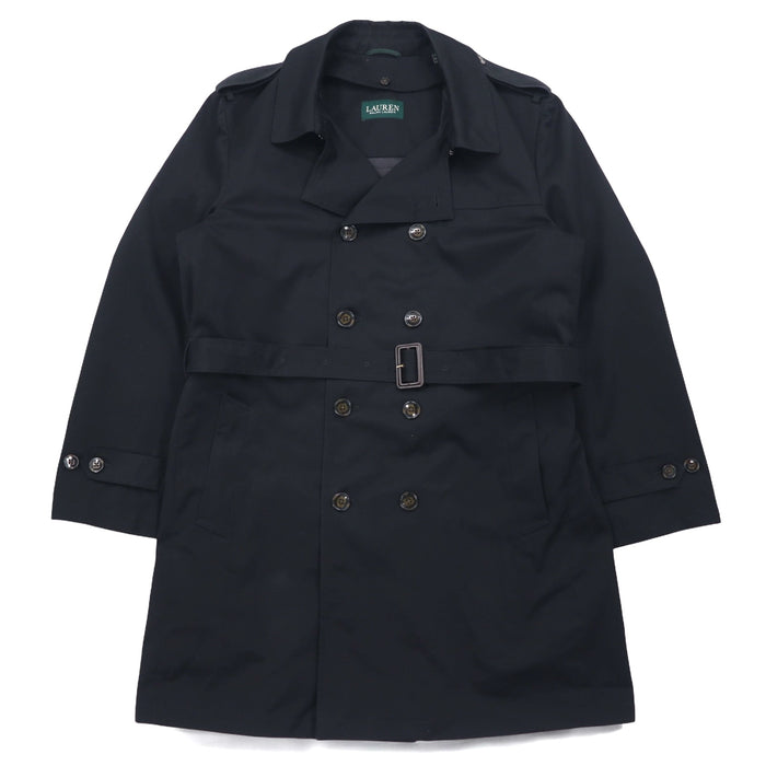 LAUREN RALPH LAUREN トレンチコート XL ブラック キルティングライナー着脱式 ベルト付き Water Repellent 撥水