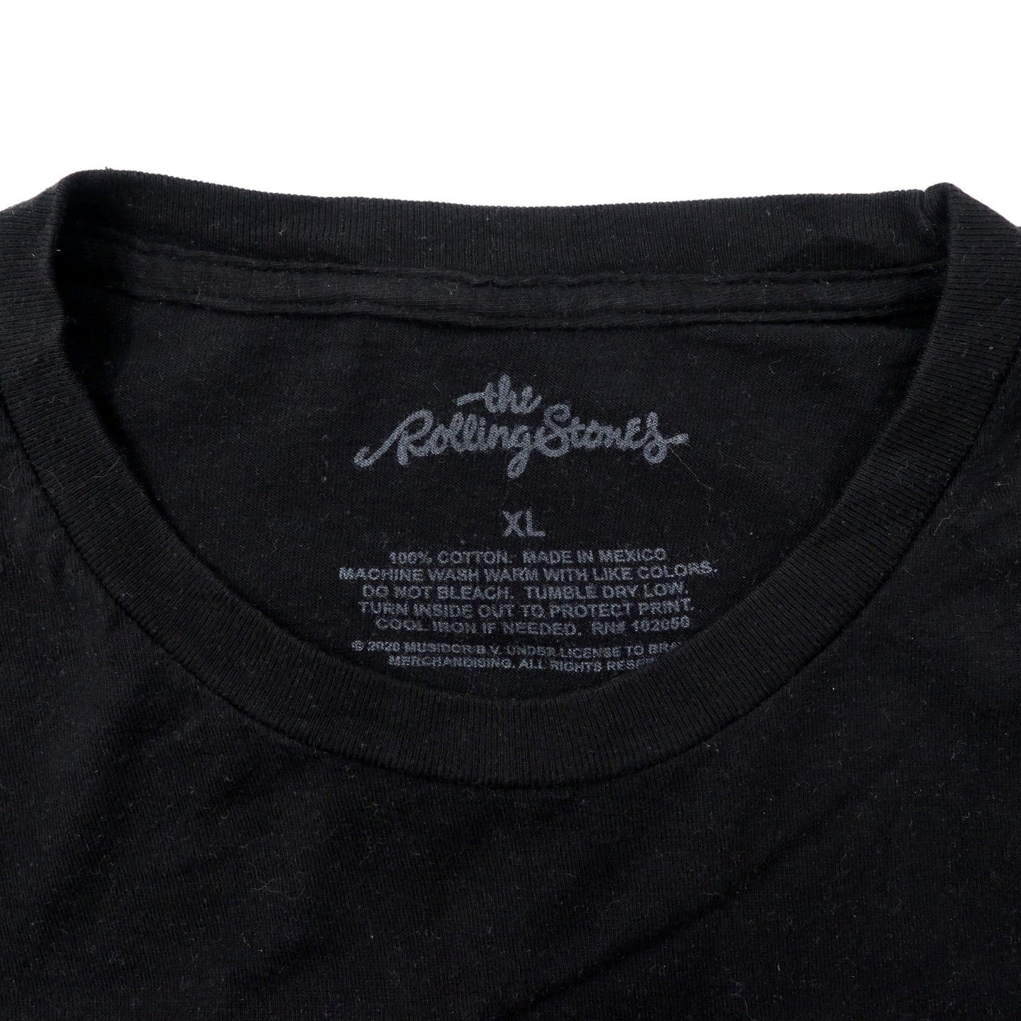 THE ROLLING STONES バンドTシャツ ベロT XL ブラック コットン ビッグサイズ メキシコ製