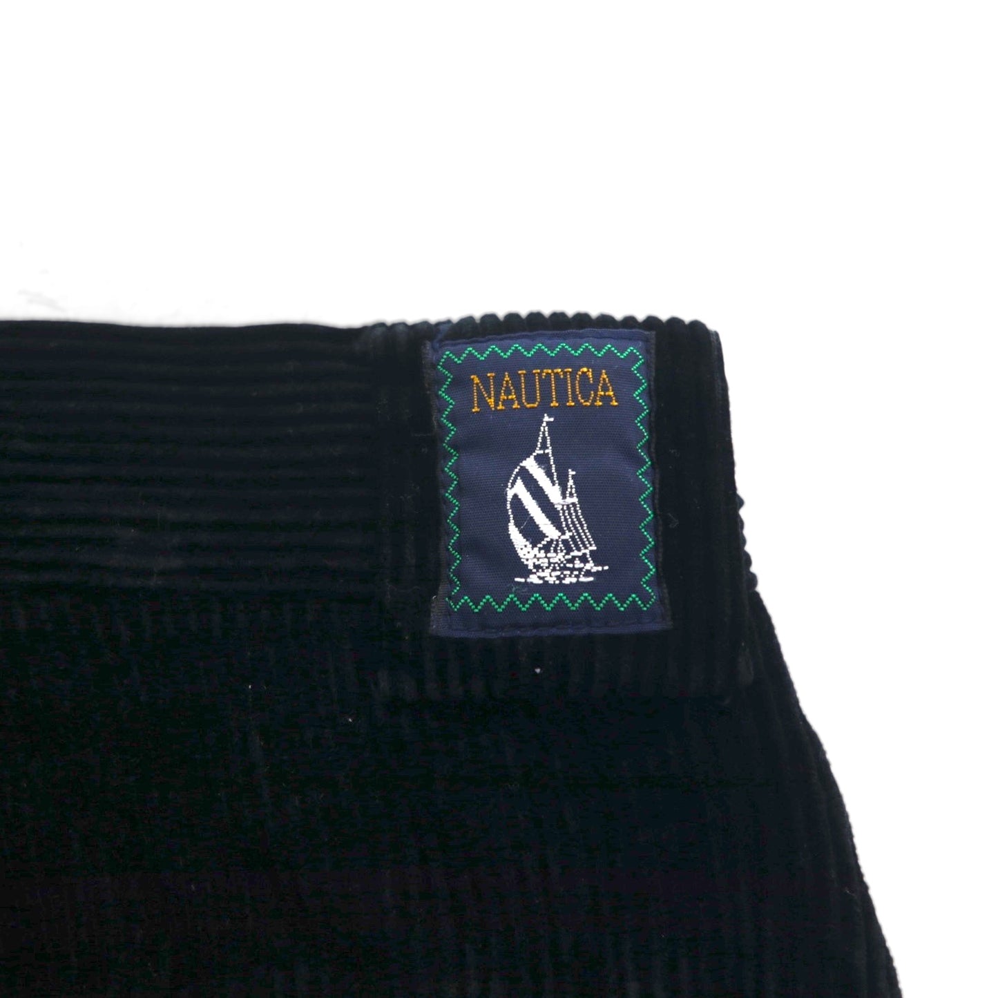 NAUTICA 90年代 2タック ワイド コーデュロイ チノパンツ L ブラック コットン 太畝