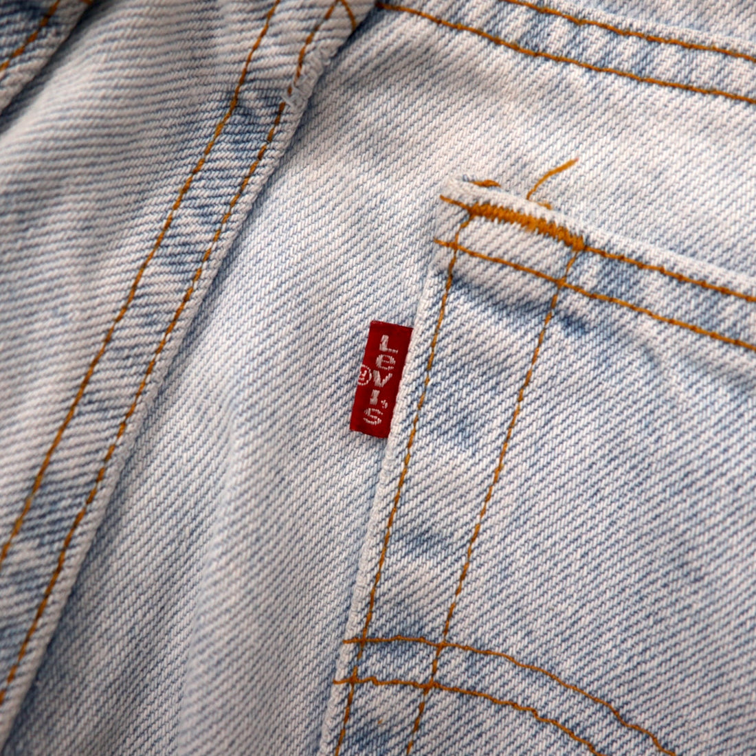 Levi's USA Made 90s 512 Slim Fit Tapered Denim Pants L Blue Ice Wash Cotton Zipper Fly 10512-0233