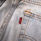 Levi's USA Made 90s 512 Slim Fit Tapered Denim Pants L Blue Ice Wash Cotton Zipper Fly 10512-0233