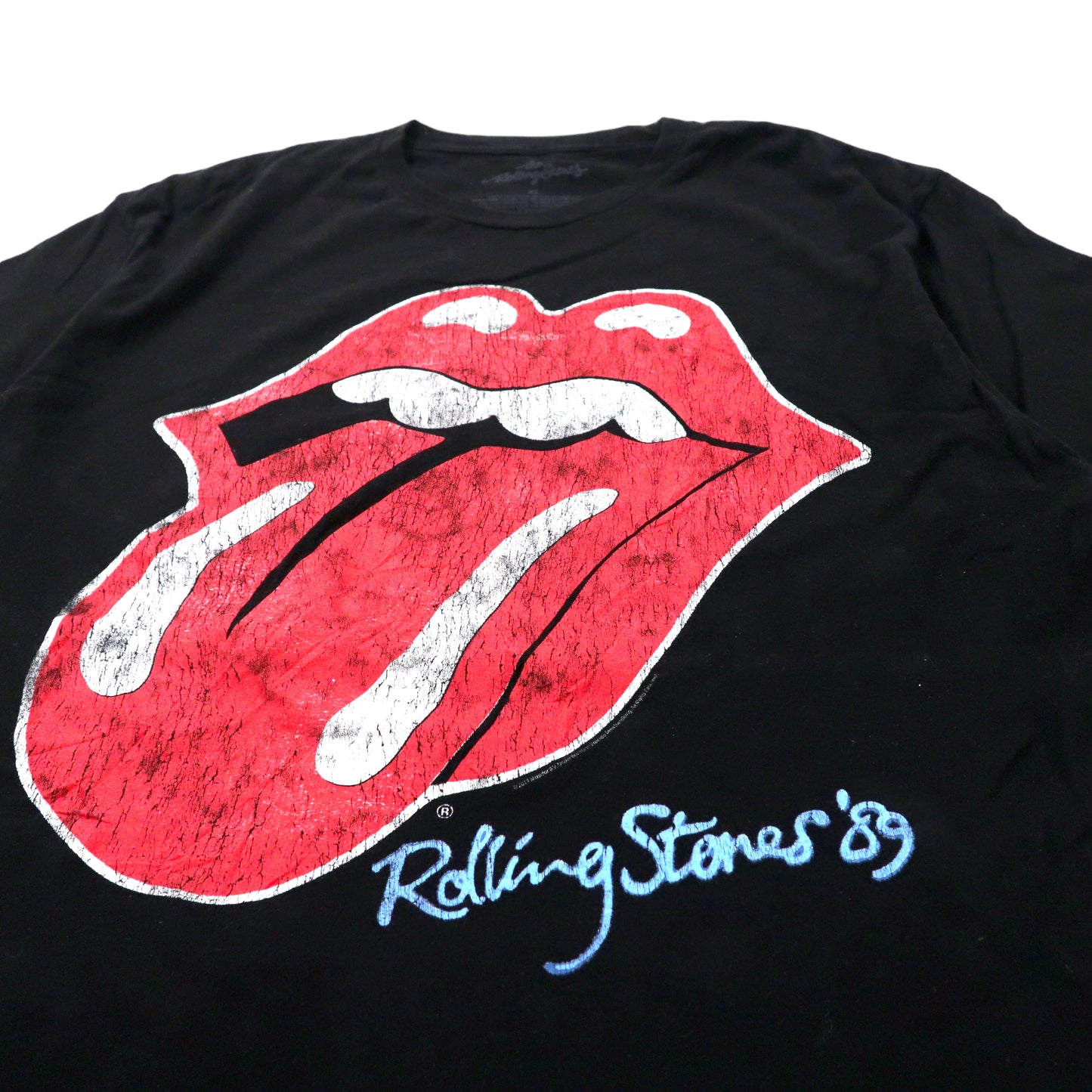 THE ROLLING STONES バンドTシャツ ベロT XL ブラック コットン ビッグサイズ メキシコ製