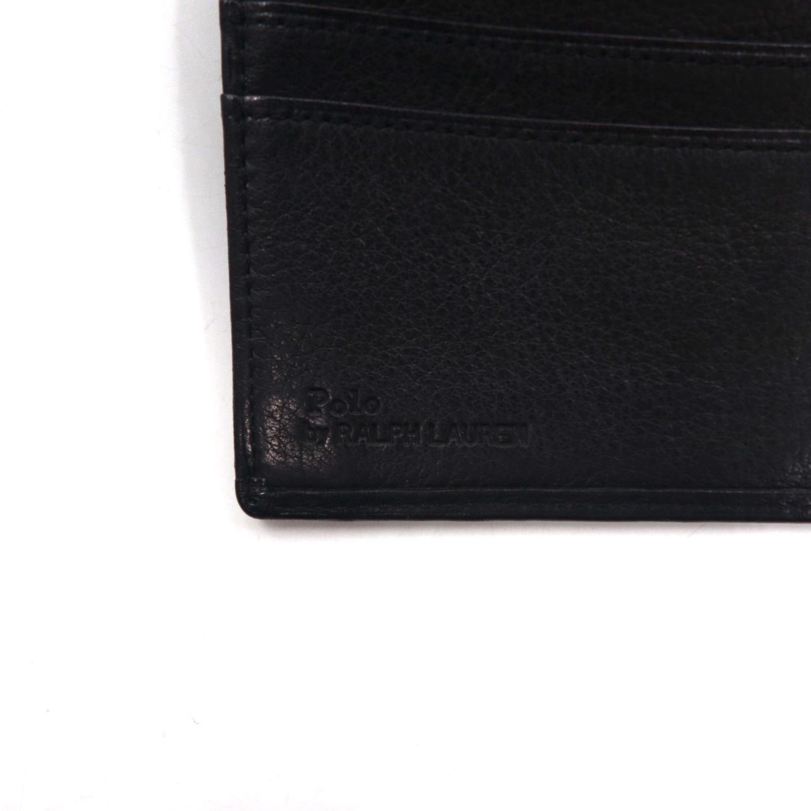 Polo by Ralph Lauren Long Wallet Black Leather Small Pony