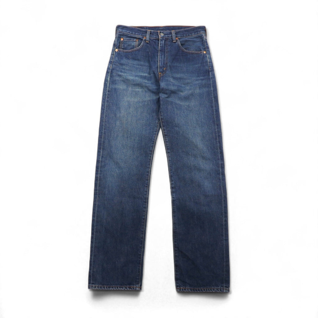 Levi's 90s Made in Japan 502-XX Reissue Big E Selvedge Denim Pants, Size M, Indigo Blue, Talon Zip, Uniform Fit, Used Look