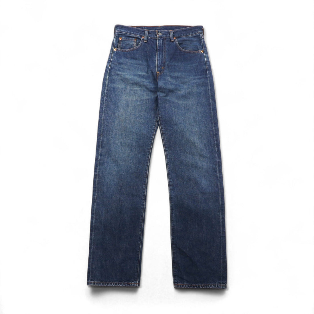 Levi's 90s Made in Japan 502-XX Reissue Big E Selvedge Denim Pants, Size M, Indigo Blue, Talon Zip, Uniform Fit, Used Look