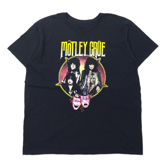 日本然リトテ-古着オンライン-MOTLEY CRUE モトリークルー バンドTシャツ XXL ブラック コットン ビッグサイズ-MOTLEY CRUE Motory Crue Band T-Shirt XXL Black Cotton Big Size