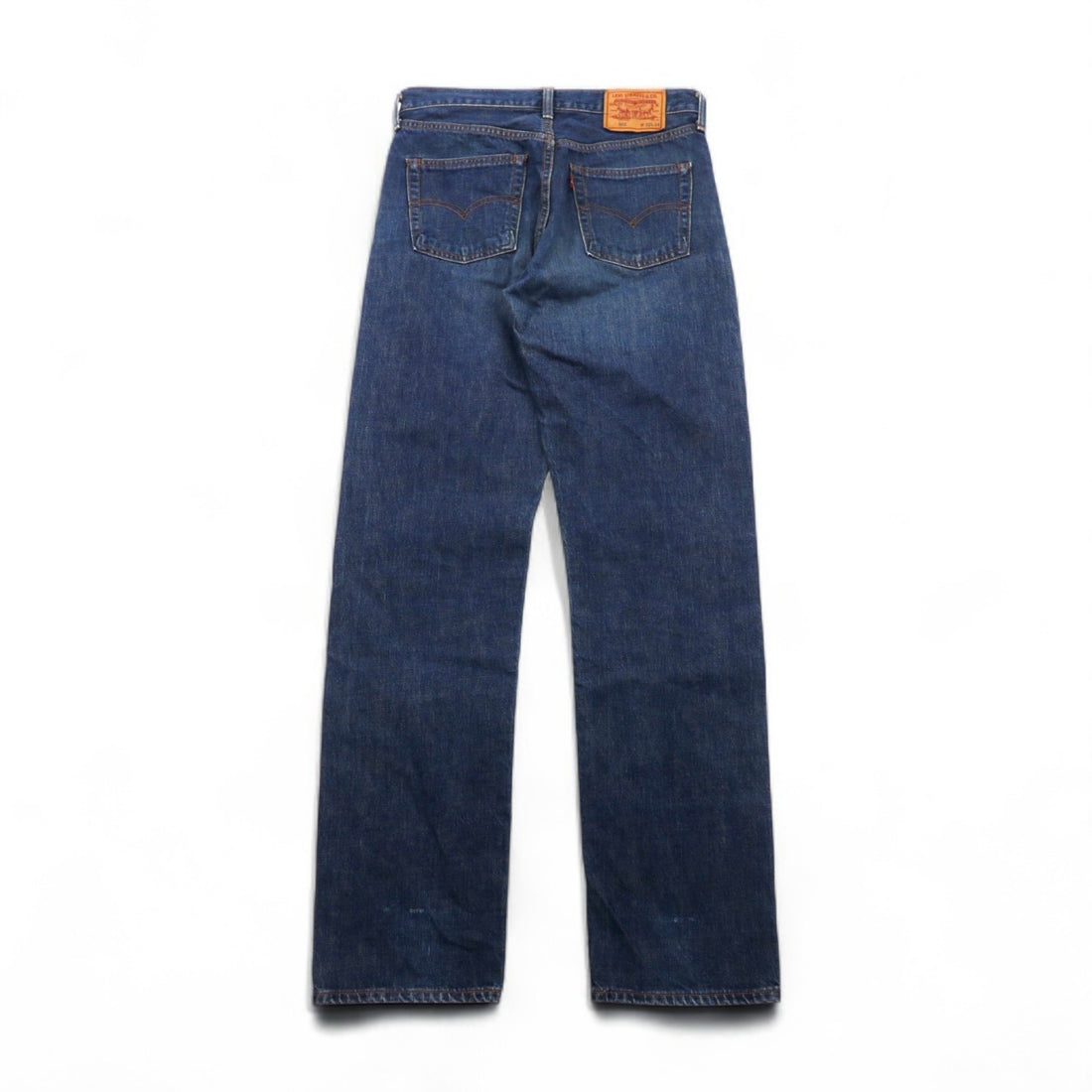 Levi's 90s Made in Japan 502-XX Reissue Big E Selvedge Denim Pants, Size M, Indigo Blue, Talon Zip, Uniform Fit, Used Look