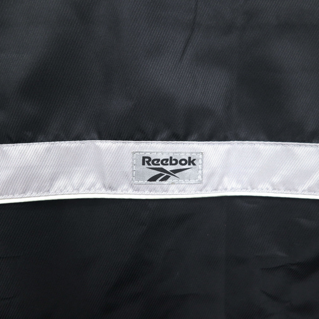Reebok 90s Nylon Jacket Track Jacket Jersey L Black Grey Logo Embroidery