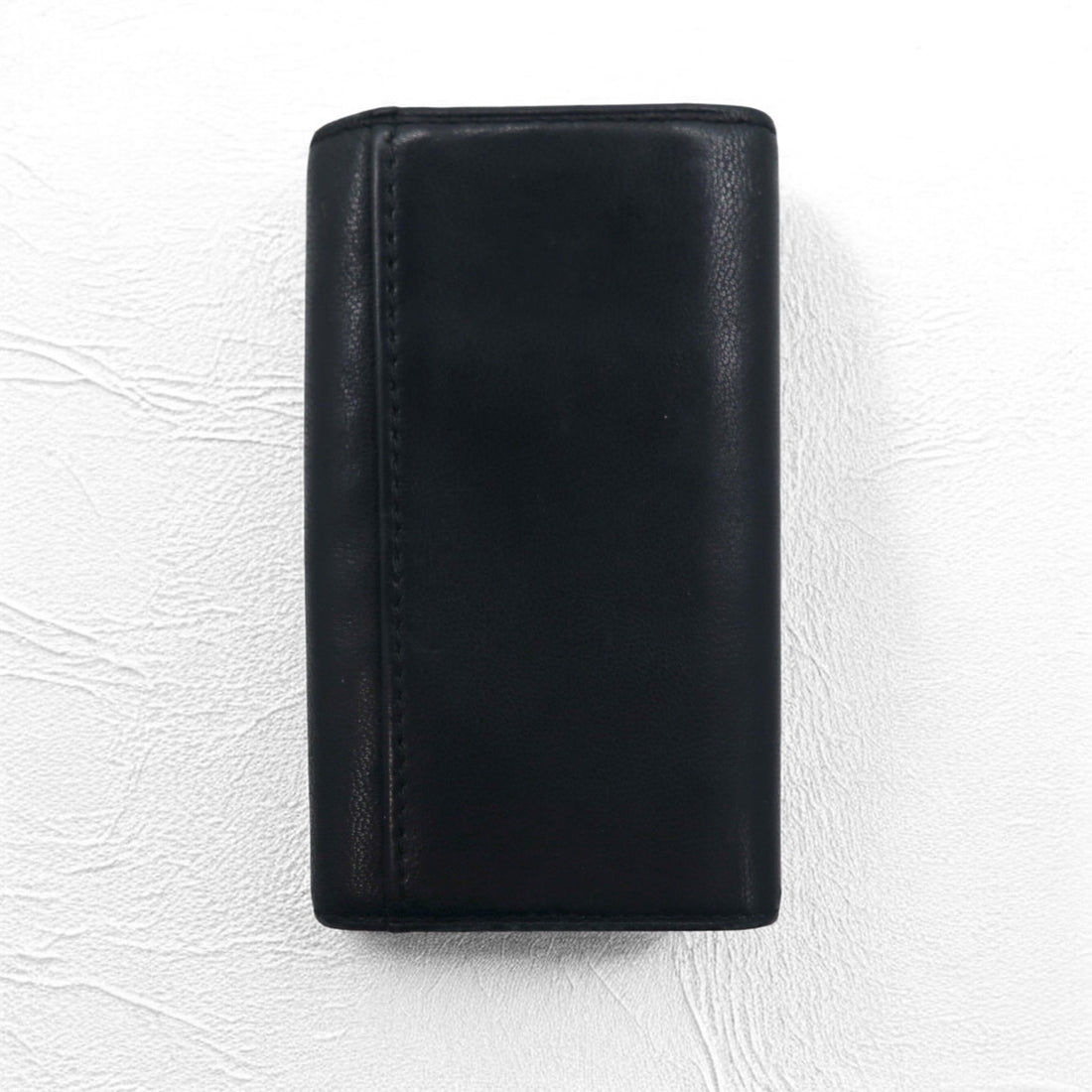 POLO RALPH LAUREN 5-ring key case in black leather with big pony