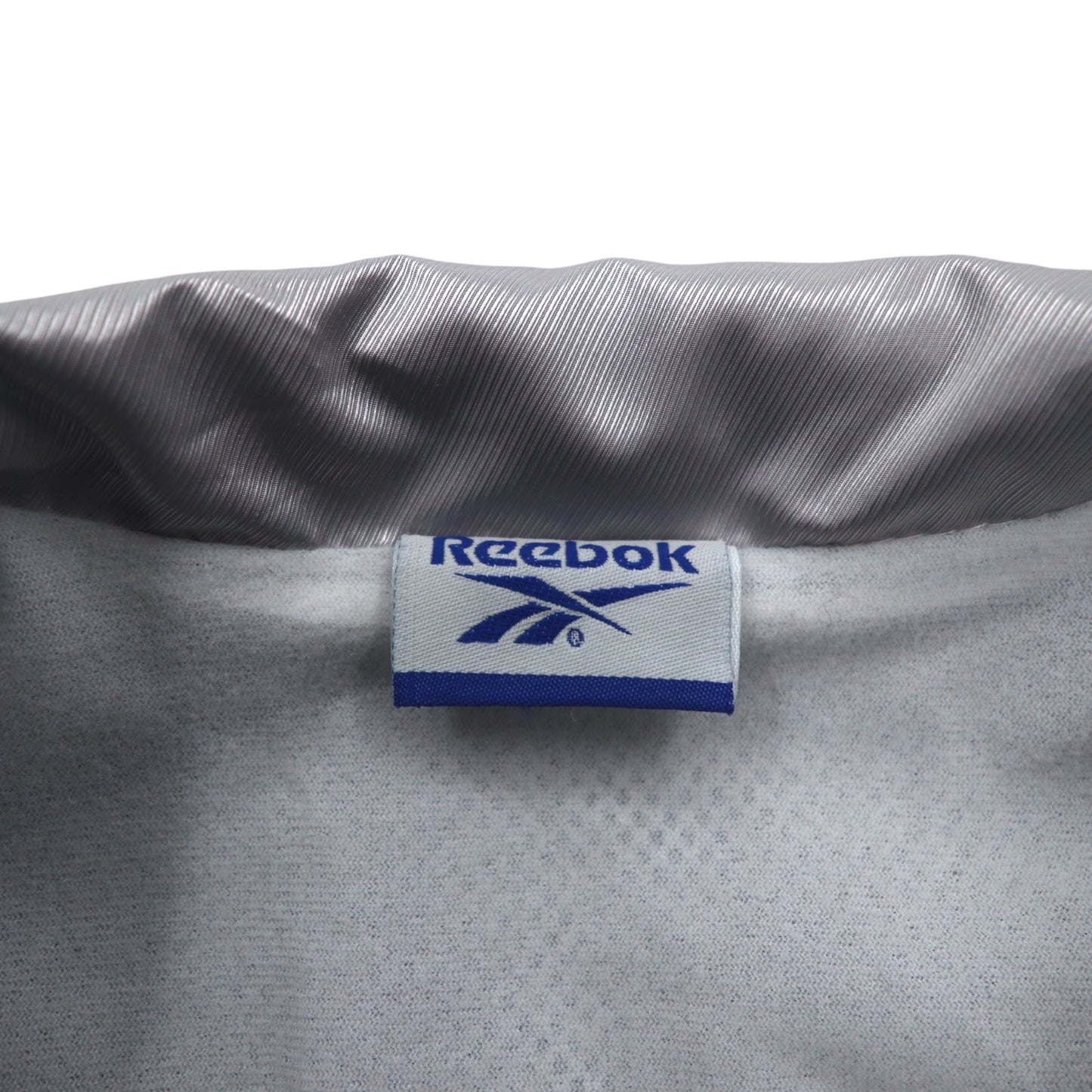 Reebok 90年代 ナイロンジャケット トラックジャケット ジャージ L ブラック グレー ロゴ刺繍