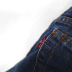 Levi's 90s Made in Japan 502-XX Reissue Big E Selvedge Denim Pants, Size M, Indigo Blue, Talon Zip, Uniform Fit, Used Look