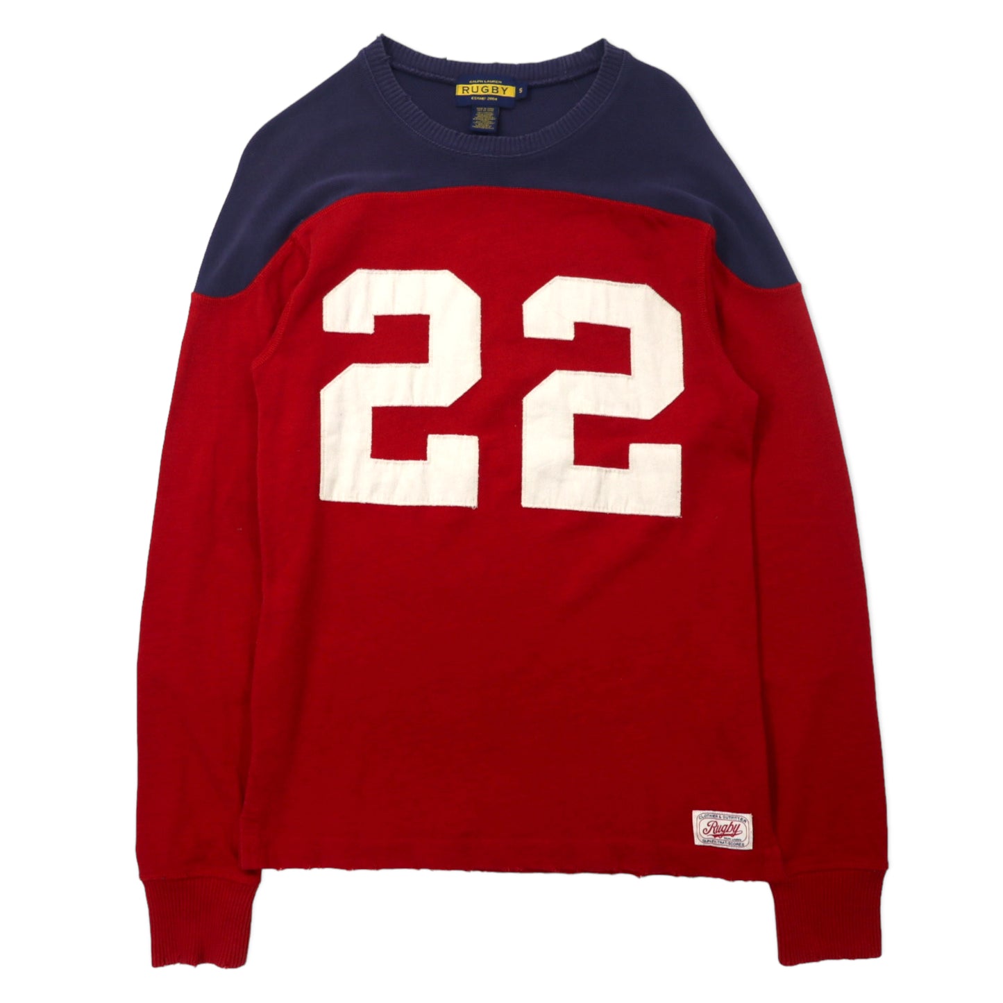 RUGBY RALPH LAUREN Football Shirt RUGBY SHIRT S Red Cotton Numbers
