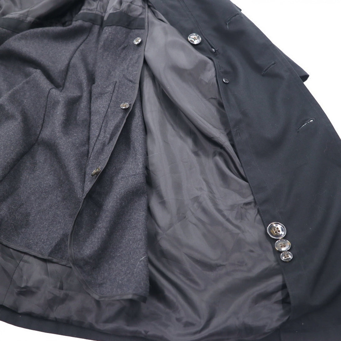 LAUREN RALPH LAUREN Trench Coat XL Black Removable Quilted Liner with Belt Water Repellent