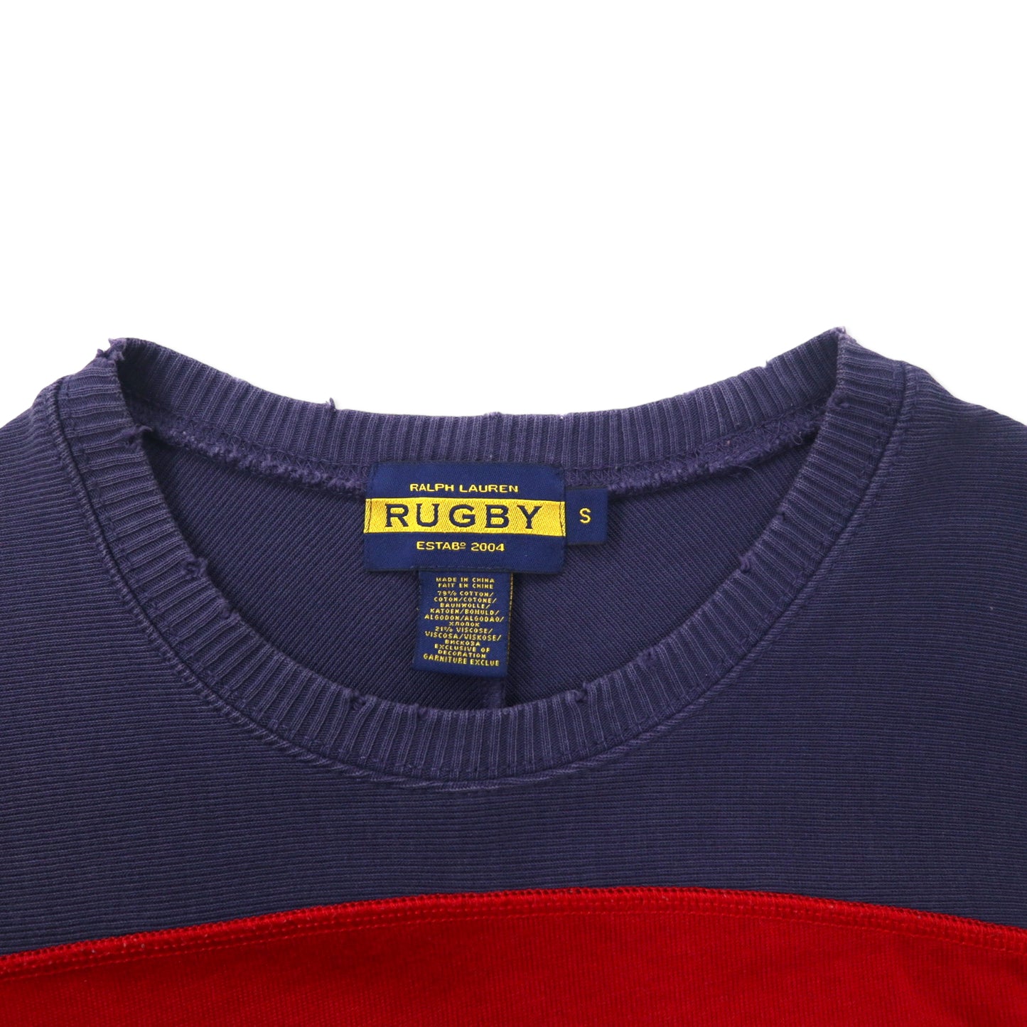 RUGBY RALPH LAUREN Football Shirt RUGBY SHIRT S Red Cotton Numbers 