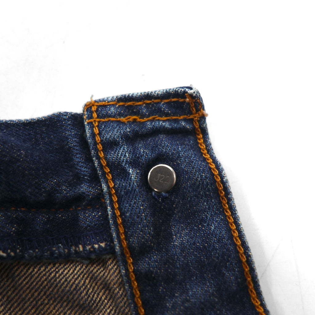 Levi's 90s Made in Japan 502-XX Reissue Big E Selvedge Denim Pants, Size M, Indigo Blue, Talon Zip, Uniform Fit, Used Look