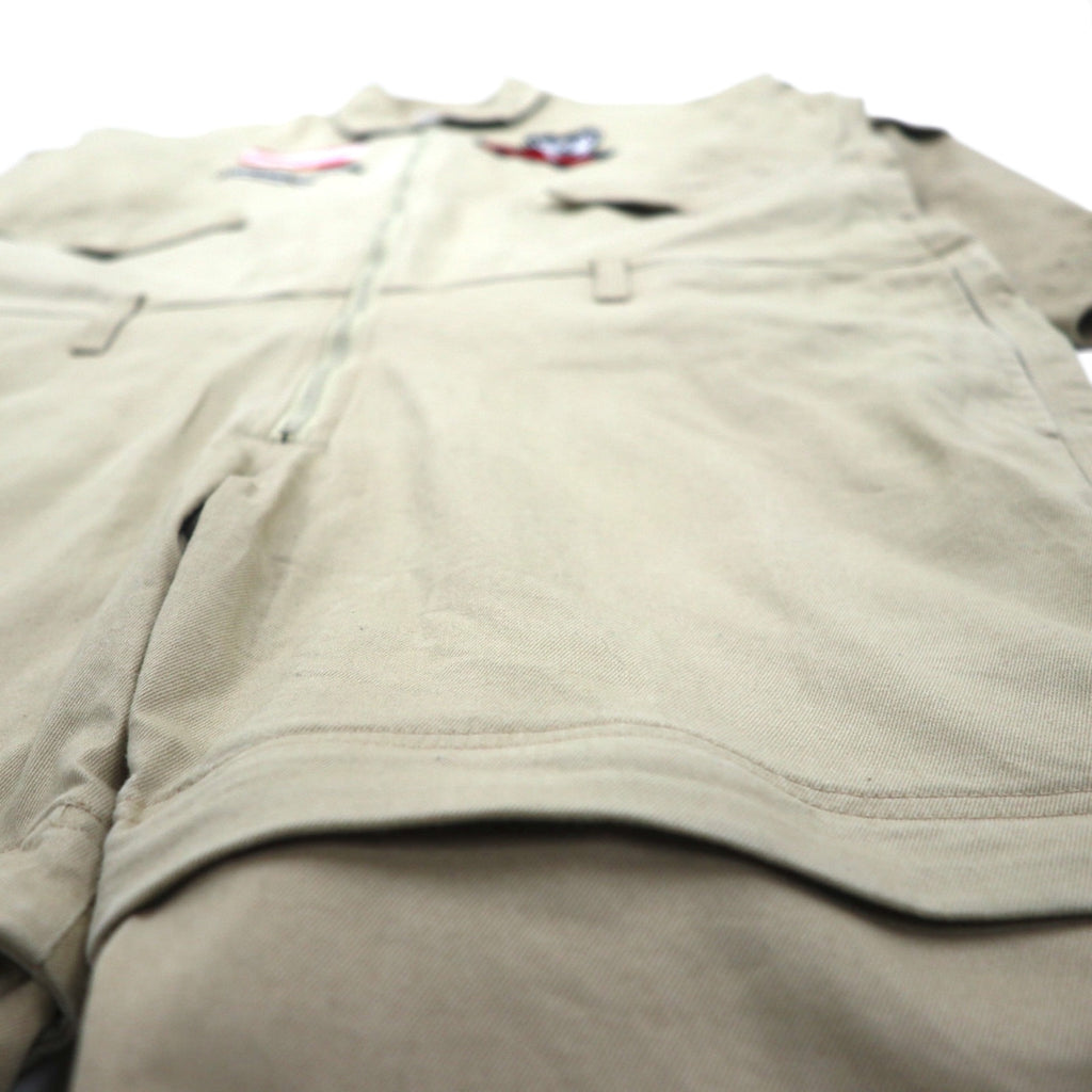 PUNK DRUNKERS Earth-Connecting Convertible All-in-One, Large, Beige, Cotton