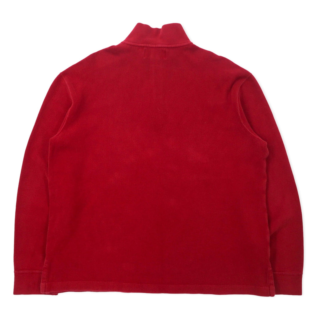 Polo by Ralph Lauren Half-Zip Sweatshirt L Red Cotton Small Pony Embroidery