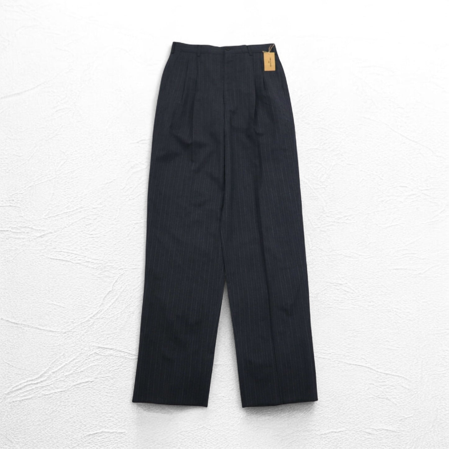 COMME des GARCONS 80年代 タック スラックスパンツ L グレー ストライプ HP-1103L 日本製 未使用品