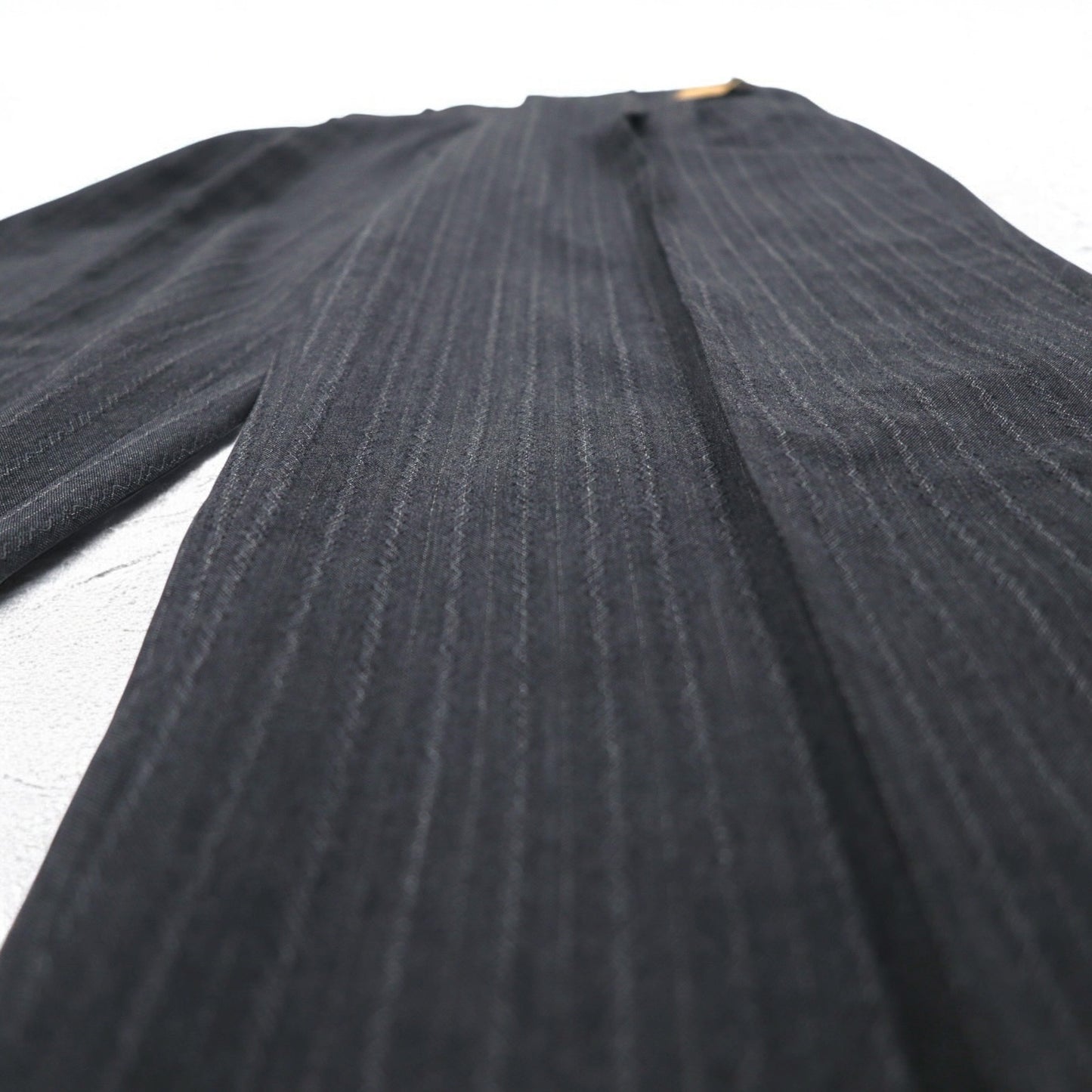 COMME des GARCONS 80年代 タック スラックスパンツ L グレー ストライプ HP-1103L 日本製 未使用品