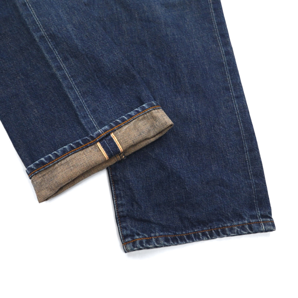 Levi's 90s Made in Japan 502-XX Reissue Big E Selvedge Denim Pants, Size M, Indigo Blue, Talon Zip, Uniform Fit, Used Look