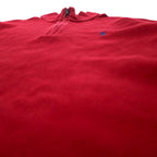 Polo by Ralph Lauren Half-Zip Sweatshirt L Red Cotton Small Pony Embroidery