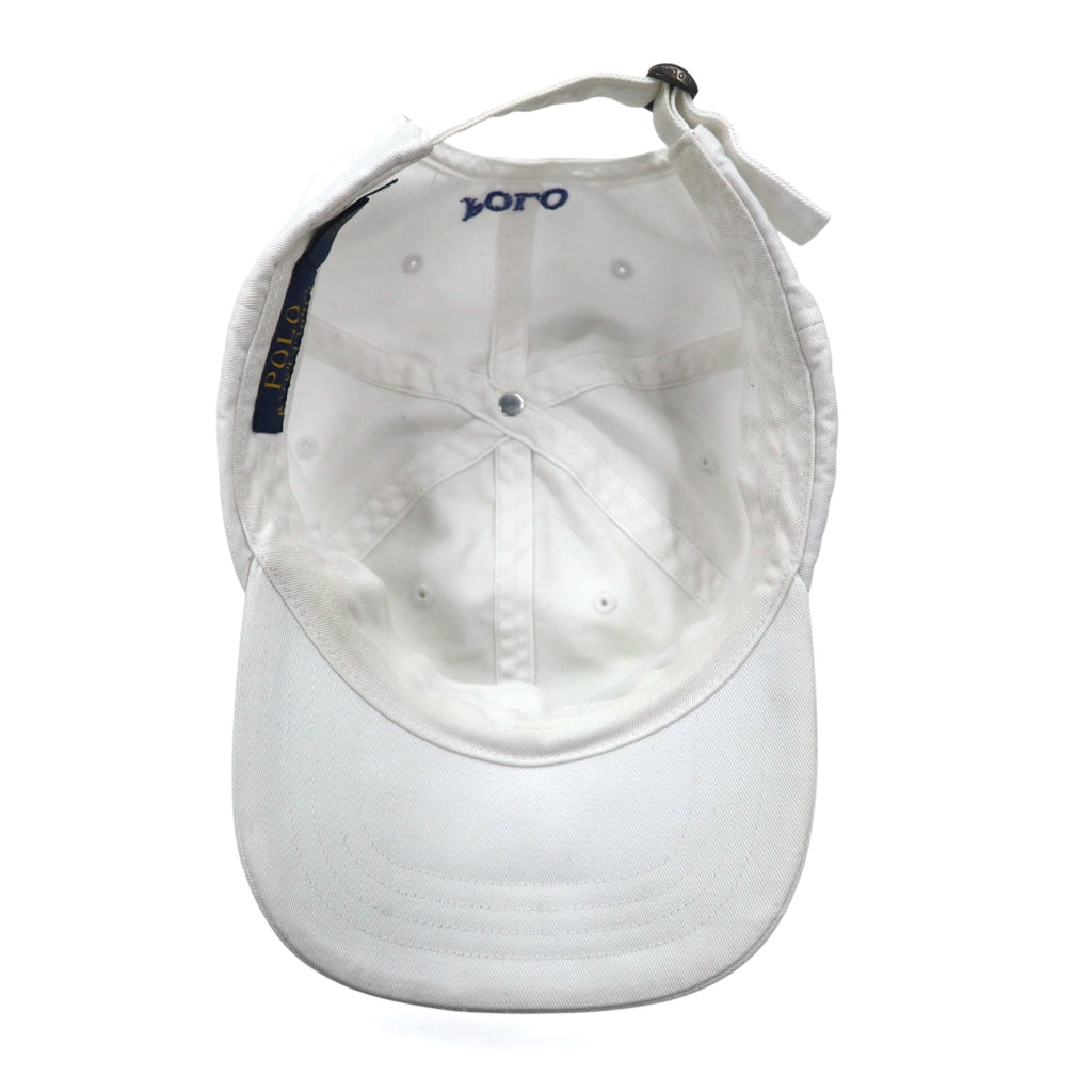 POLO RALPH LAUREN スモールポニー刺繍 6パネルキャップ ONE ホワイト コットン