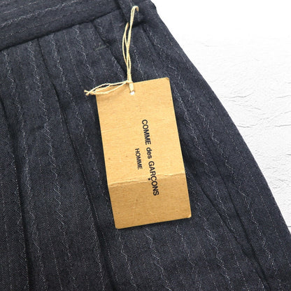 COMME des GARCONS 80年代 タック スラックスパンツ L グレー ストライプ HP-1103L 日本製 未使用品