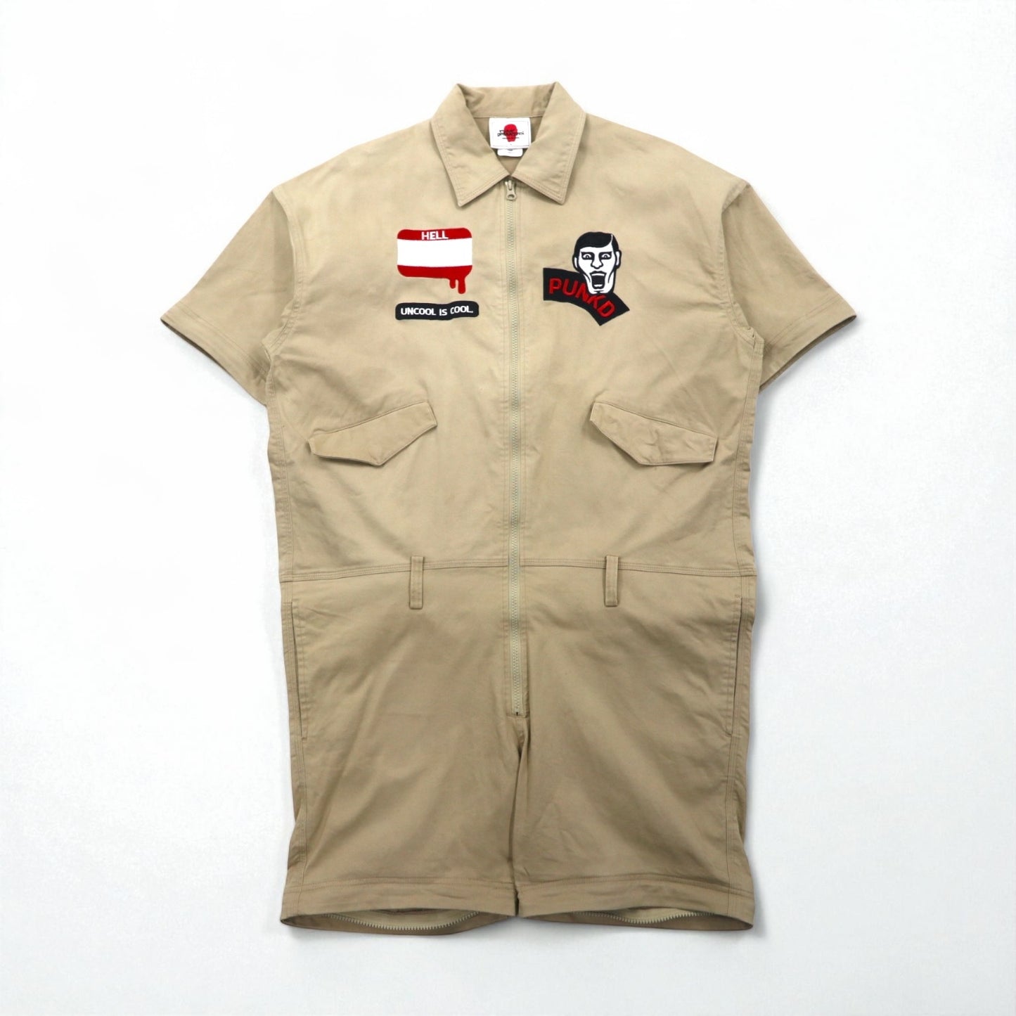 PUNK DRUNKERS Earth-Connecting Convertible All-in-One, Large, Beige, Cotton