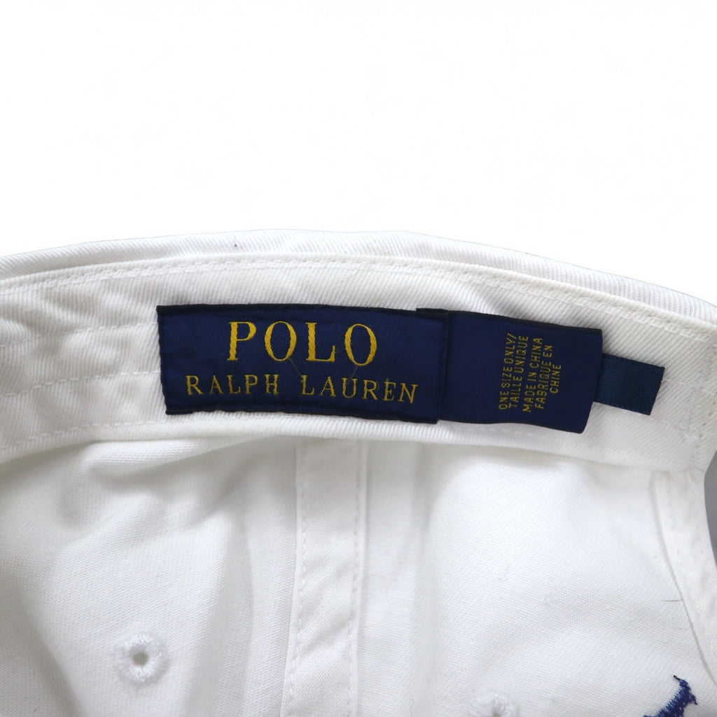 POLO RALPH LAUREN スモールポニー刺繍 6パネルキャップ ONE ホワイト コットン