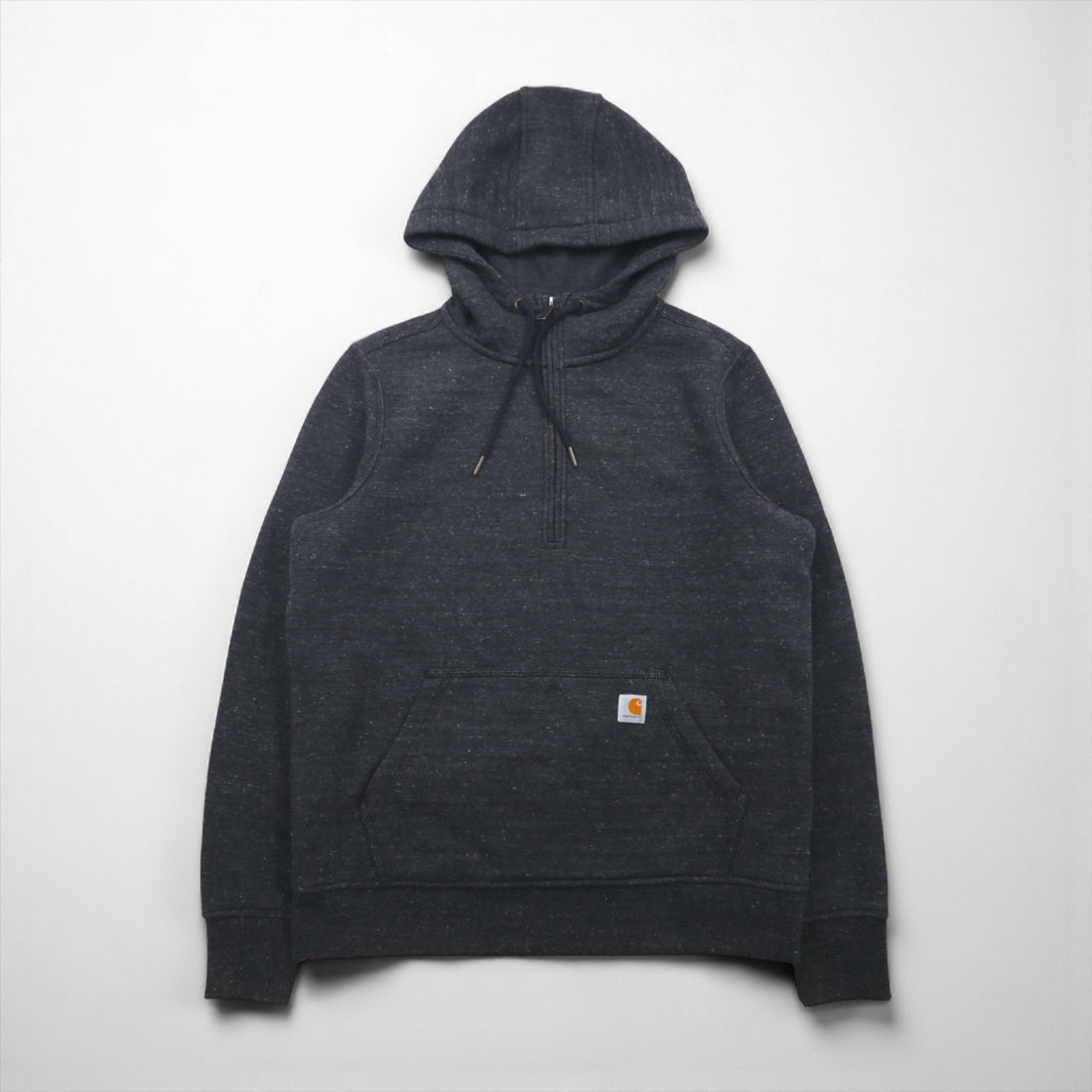 Carhartt Clarksburg Half-Zip Hoodie, Size M, Gray, Relaxed Fit, Cotton, 103240
