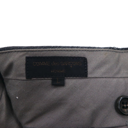 COMME des GARCONS 80年代 タック スラックスパンツ L グレー ストライプ HP-1103L 日本製 未使用品
