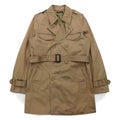 UNTITLED MEN Double-breasted Trench Coat, Large, Beige, Cotton, Belted Waist
