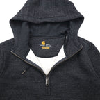 Carhartt Clarksburg Half-Zip Hoodie, Size M, Gray, Relaxed Fit, Cotton, 103240