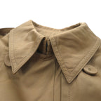UNTITLED MEN Double-breasted Trench Coat, Large, Beige, Cotton, Belted Waist