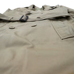 UNTITLED MEN Double-breasted Trench Coat, Large, Beige, Cotton, Belted Waist