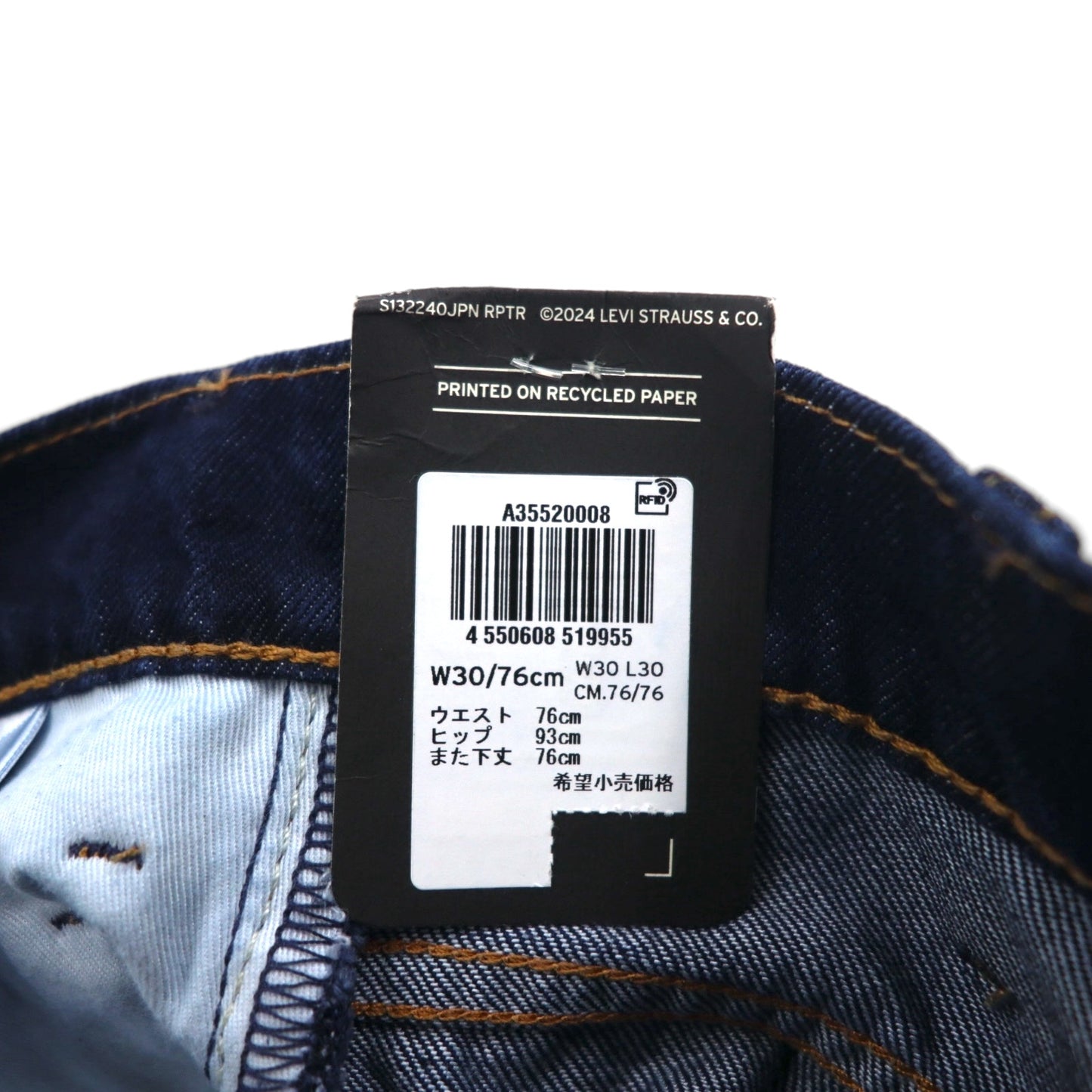 Levi's Premium STA-PREST Flared Denim Pants, Size M, Blue/Dark Indigo, A35520008, Made in Turkey, Unused